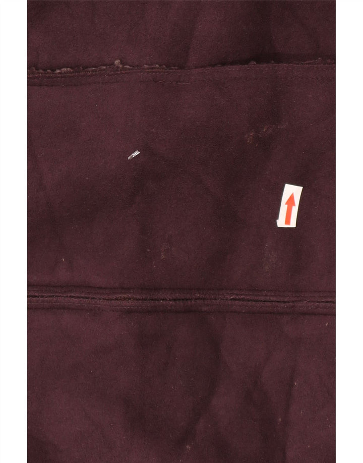 Marks & Spencer Sherpa-Gilet für Damen, UK 12, mittleres Burgunderrot, Polyester