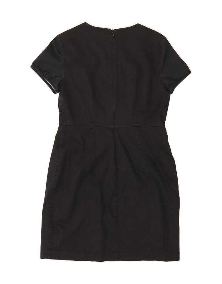 OASIS Womens Sheath Dress UK 12 Medium Black Floral Cotton Vintage Oasis and Second-Hand Oasis from Messina Hembry 