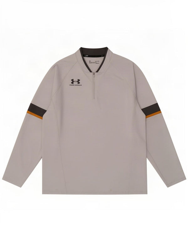 Under Armour Herren Cold Gear Pullover-Trainingsanzug-Oberteil XL Grau Farbblock