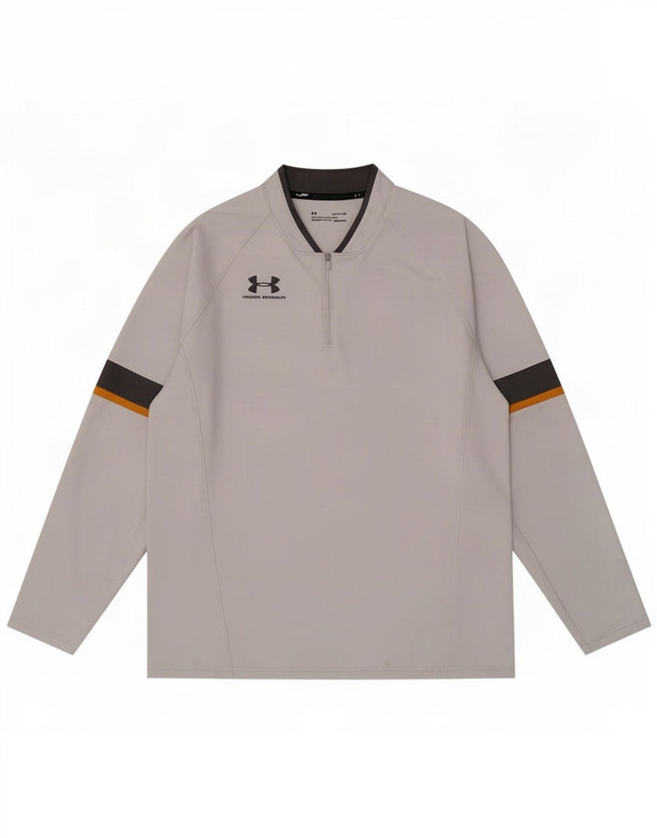 Under Armour Herren Cold Gear Pullover-Trainingsanzug-Oberteil XL Grau Farbblock
