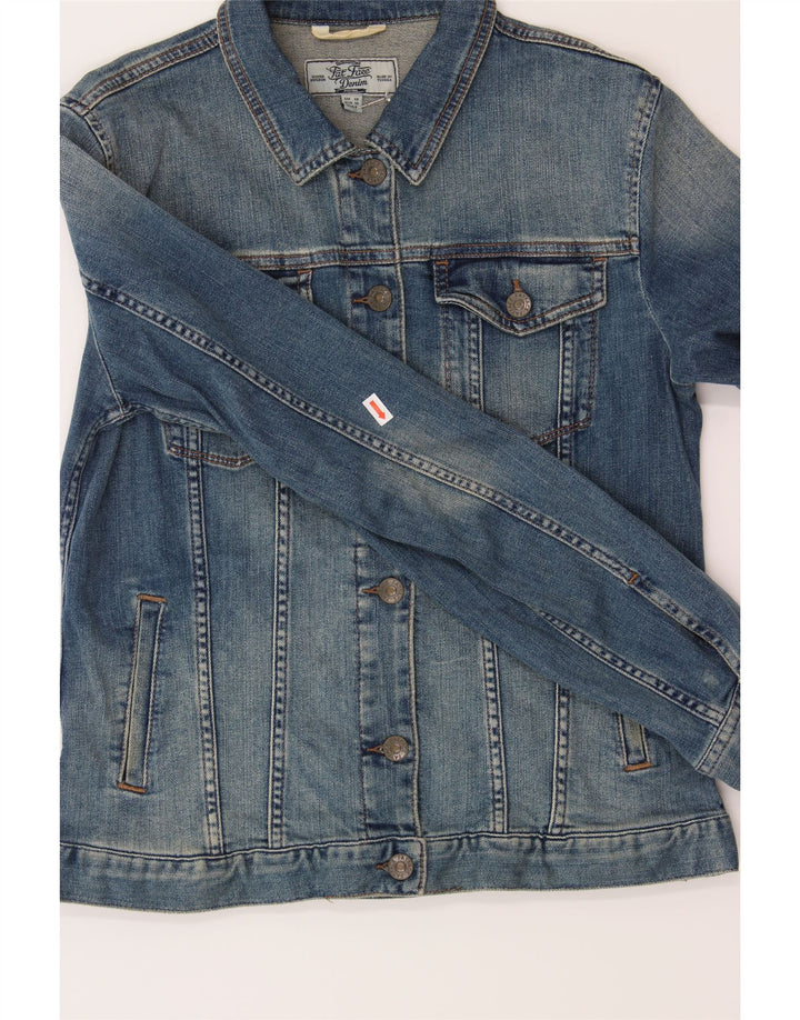 FAT FACE Womens Denim Jacket UK 10 Small  Blue Cotton Vintage Fat Face and Second-Hand Fat Face from Messina Hembry 