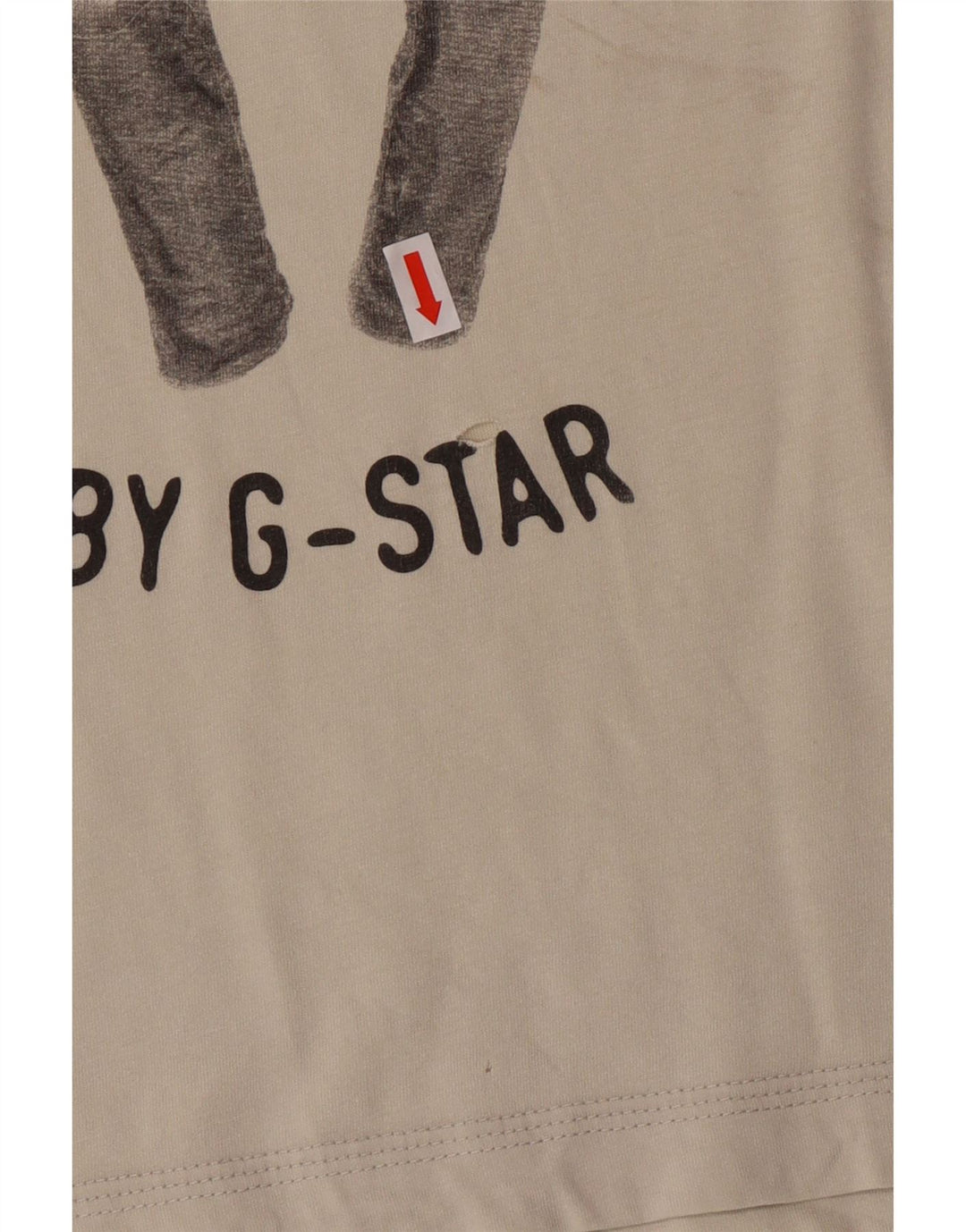 G-STAR Mens Graphic T-Shirt Top Large White Cotton