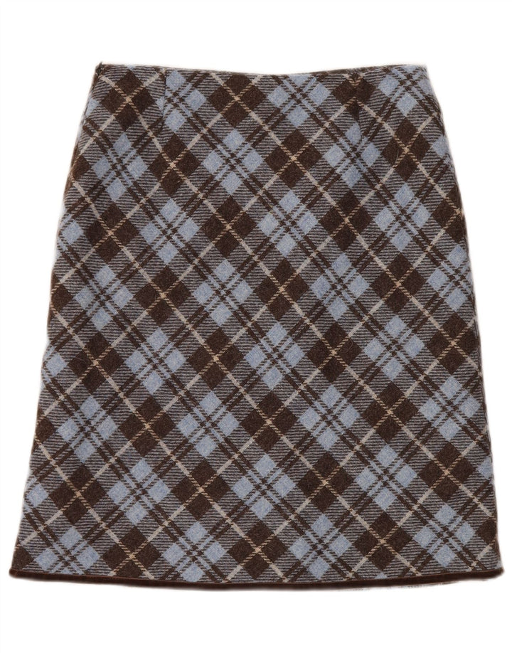 Boden Gerader Rock für Damen UK 12 Medium W28 Braun kariert