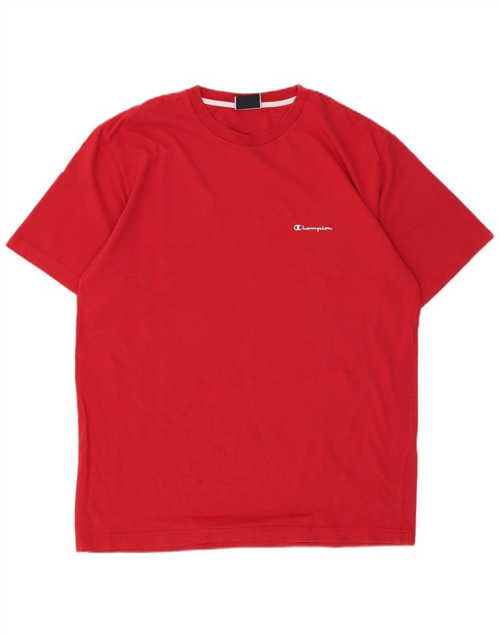 CHAMPION Herren T-Shirt Top XL Rot Baumwolle