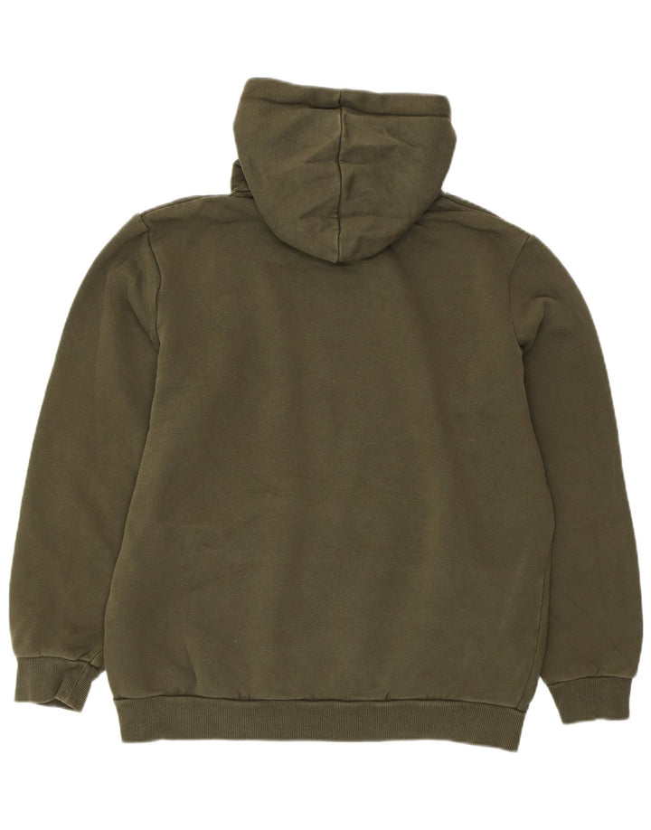PUMA Damen-Pullover mit übergroßem grafischem Kapuzenpullover, Gr. 14, mittleres Khaki, Elastan