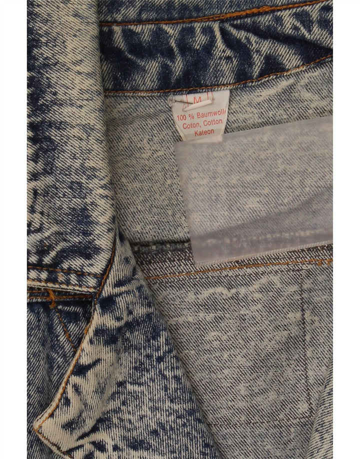Vintage Herren Jeansjacke UK 38 Mittelblaue Baumwolle