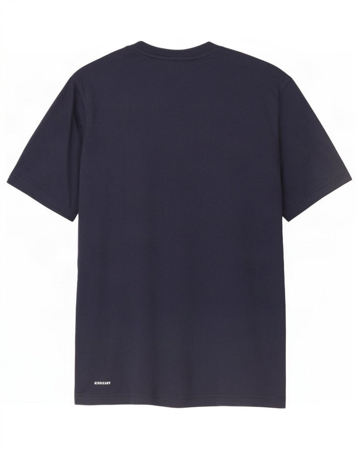 Adidas Herren Aeroready Graphic T-Shirt Top Small Marineblau Polyester