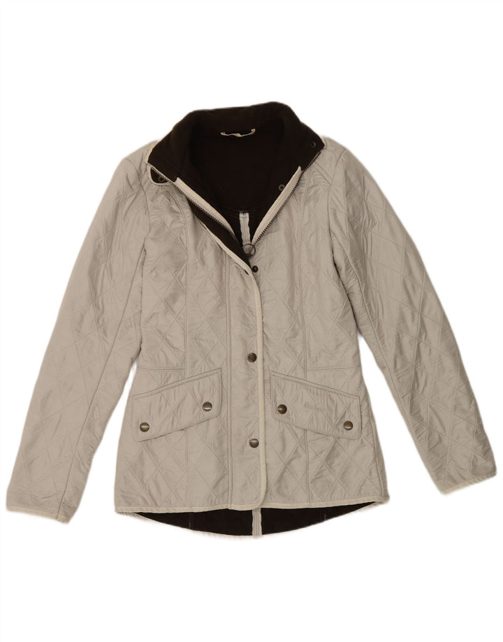 Barbour Damen Steppjacke UK 8 Small Off White Polyamid