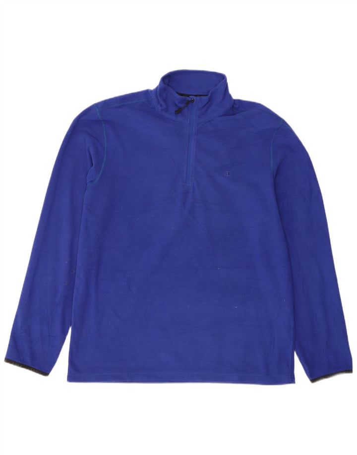 Champion Herren-Fleecepullover mit Reißverschluss, XL, Blau