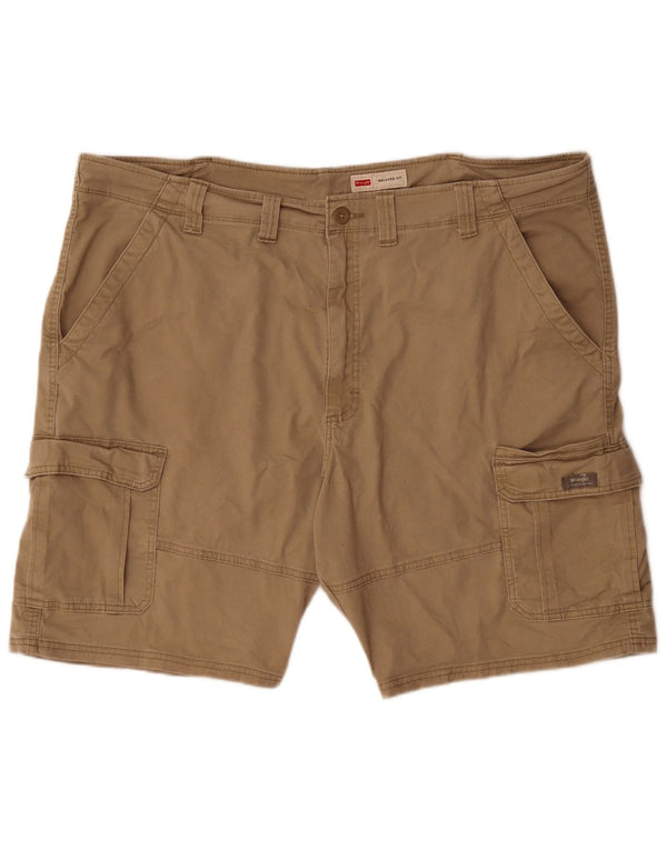 Wrangler Mens Relaxed Fit Cargo Shorts W44 2XL Beige Baumwolle