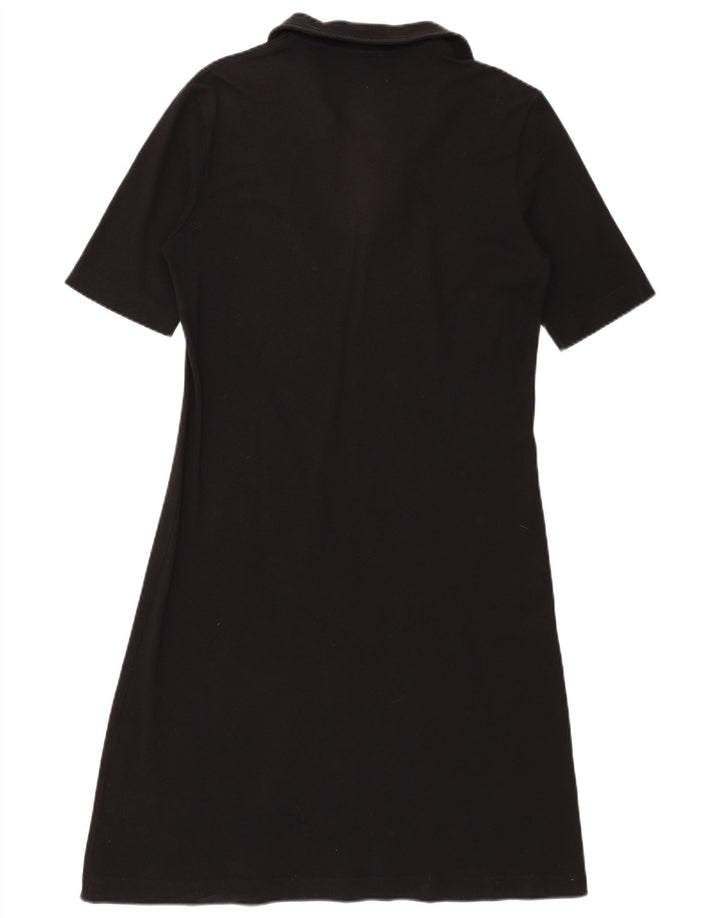 Lacoste Damen Polokleid Größe 44 Große schwarze Baumwolle