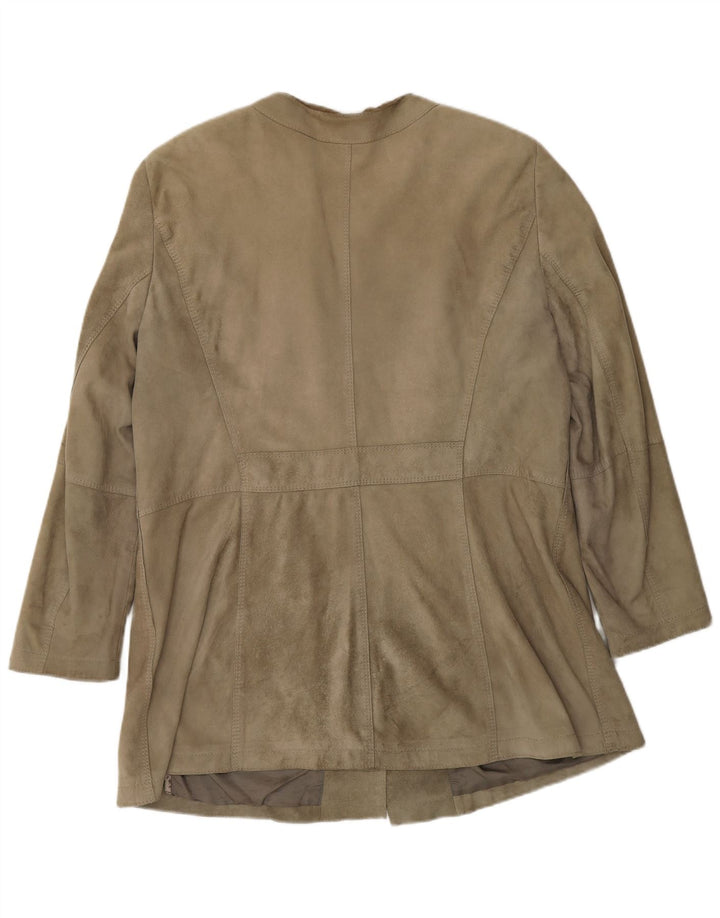 Gerry Weber Damen Wildlederjacke UK 20 2XL Graues Leder