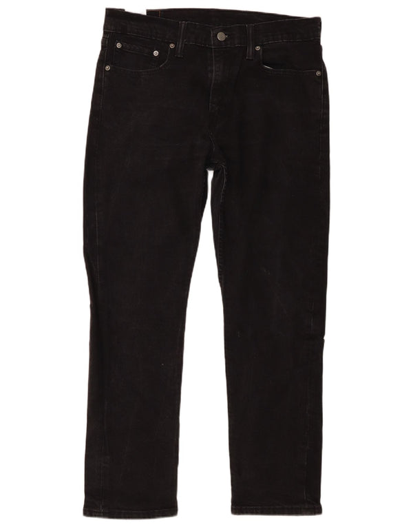 Levi's Herren 502 Straight Jeans W33 L27 Schwarze Baumwolle