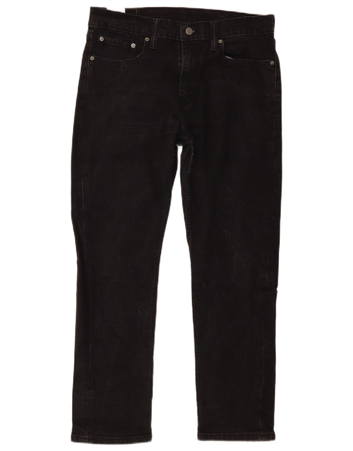 Levi's Herren 502 Straight Jeans W33 L27 Schwarze Baumwolle