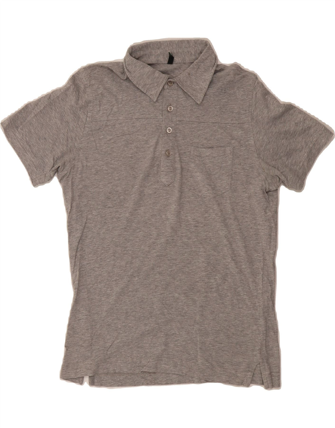 BENETTON Womens Polo Shirt UK 12 Medium Grey Vintage Benetton and Second-Hand Benetton from Messina Hembry 