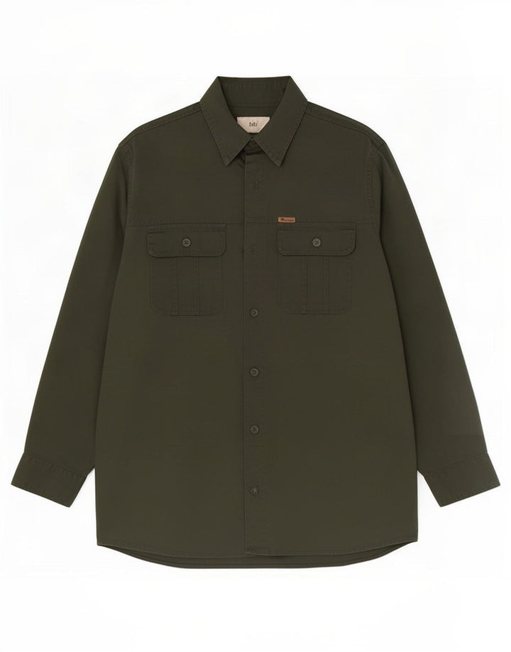 Hunter Herren-Hemd, groß, grün, Polyester