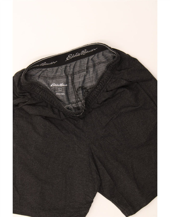 EDDIE BAUER Mens Sport Shorts Large  Grey Rayon Vintage Eddie Bauer and Second-Hand Eddie Bauer from Messina Hembry 