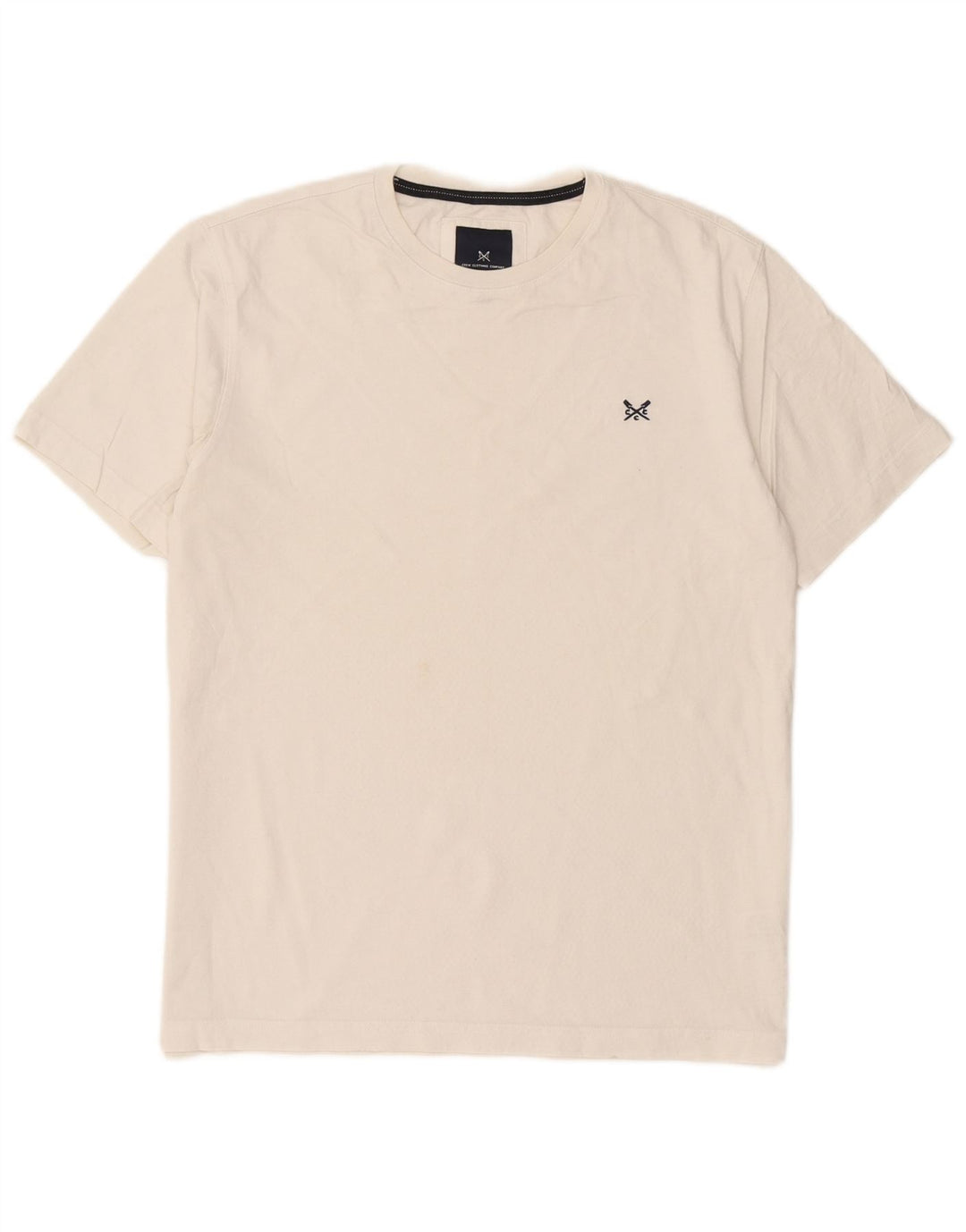 Crew Clothing Herren T-Shirt Top Large Weiß Baumwolle