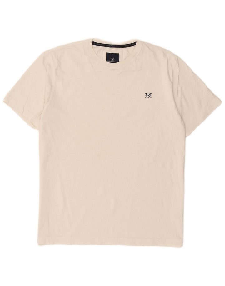 Crew Clothing Herren T-Shirt Top Large Weiß Baumwolle