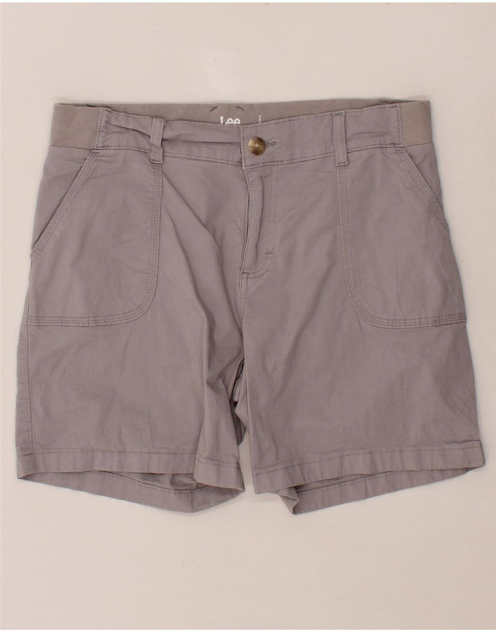 LEE Womens Chino Shorts US 12 Large W32  Grey Cotton Vintage Lee and Second-Hand Lee from Messina Hembry 