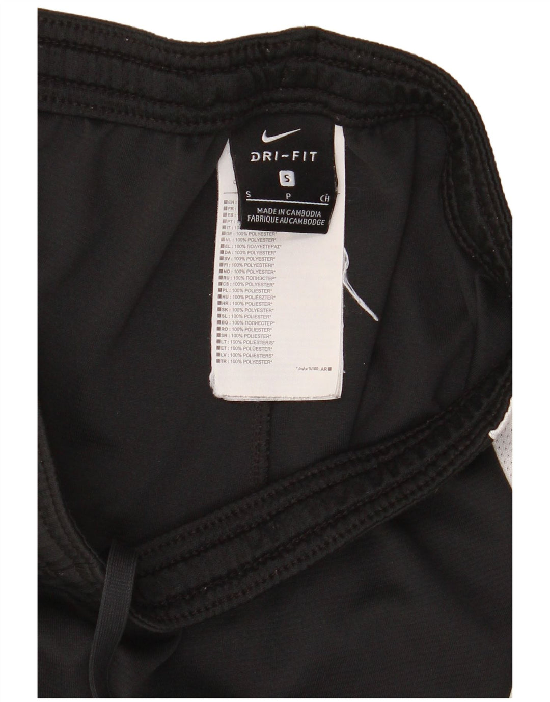 Nike Damen-Sportshorts UK 10 Small Schwarzes Colourblock-Polyester