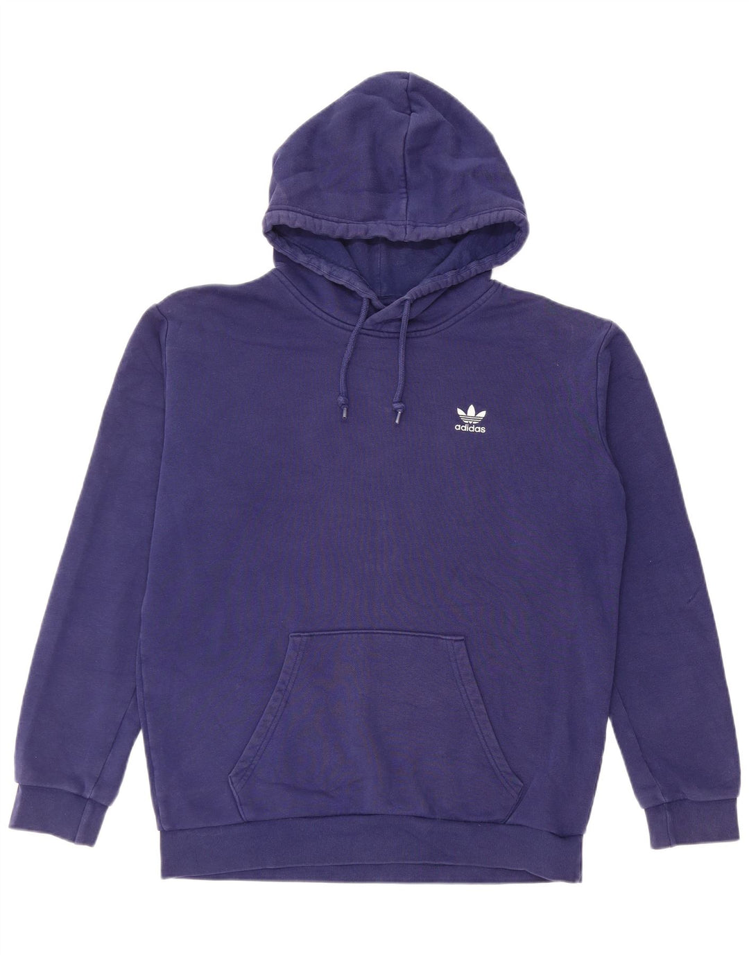 Adidas Herren Kapuzenpullover aus mittelblauer, marineblauer Baumwolle