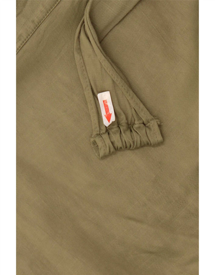 Zara Damen Mini-Wickelrock Small W26 Khaki Viskose