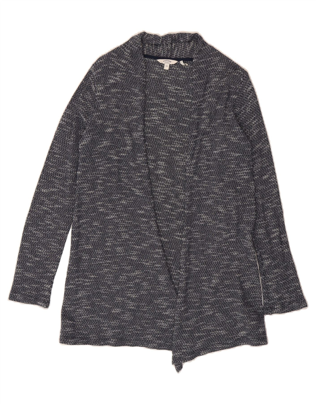 FAT FACE Womens Oversized Cardigan Sweater UK 10 Small Navy Blue Flecked Vintage Fat Face and Second-Hand Fat Face from Messina Hembry 