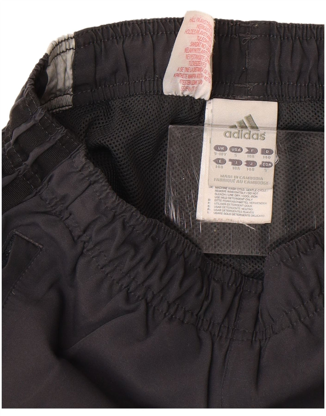 Adidas Bermuda Sportshorts für Jungen, 9–10 Jahre, graues Colourblock-Polyester