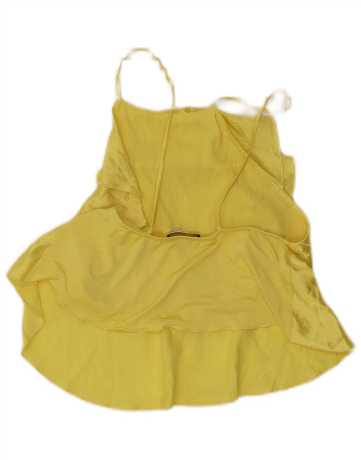 Ärmelloses, gestuftes Top für Damen von Zara, Gr. 8, Gelb