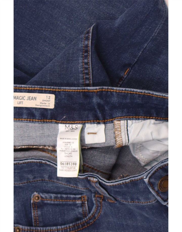 Marks & Spencer Damen The Magic Slim Jeans UK 12 Medium W30 L30 Blau