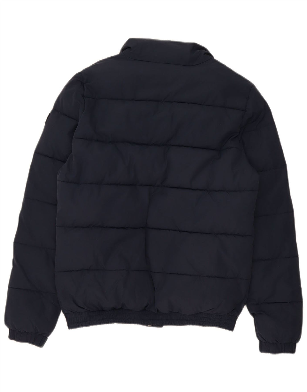 Superdry Damen Übergroße wattierte Jacke UK 10 Small Marineblau Polyester