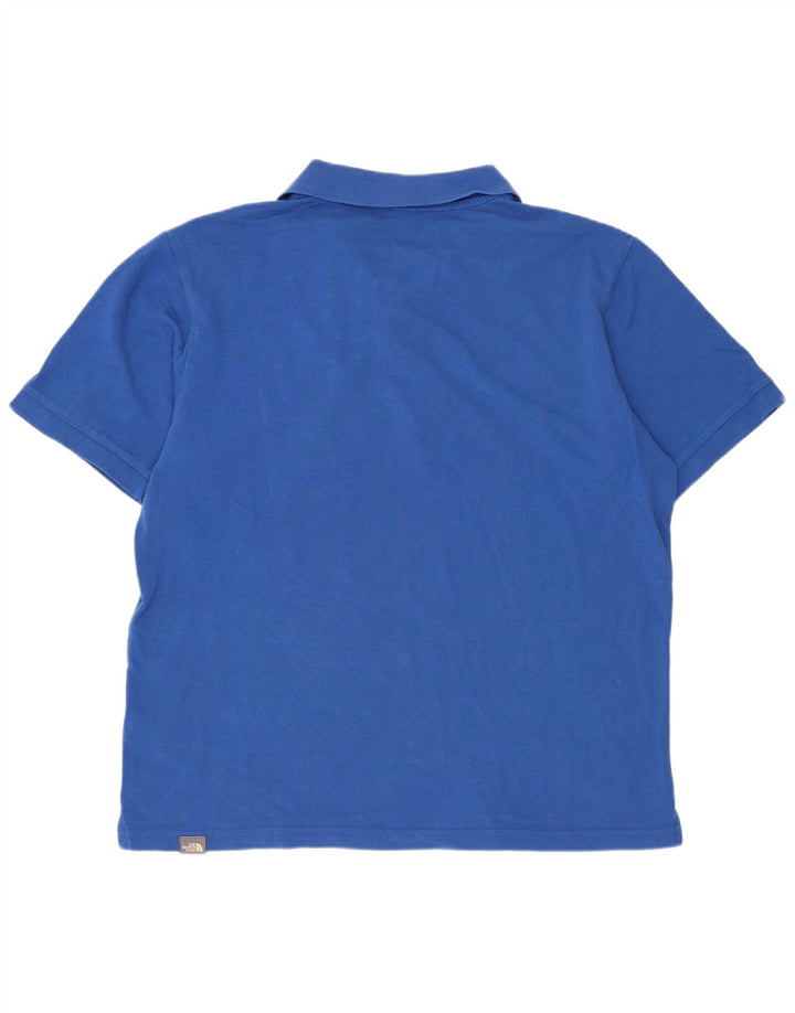 The North Face Herren-Poloshirt aus mittelblauer Baumwolle