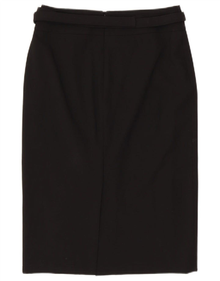 CALVIN KLEIN Damen Bleistiftrock US 2 XS W28 Schwarz Polyester