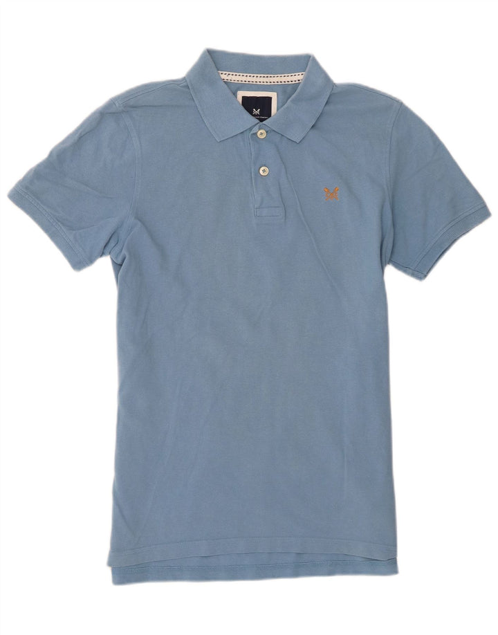 Crew Clothing Herren-Poloshirt aus mittelblauer Baumwolle