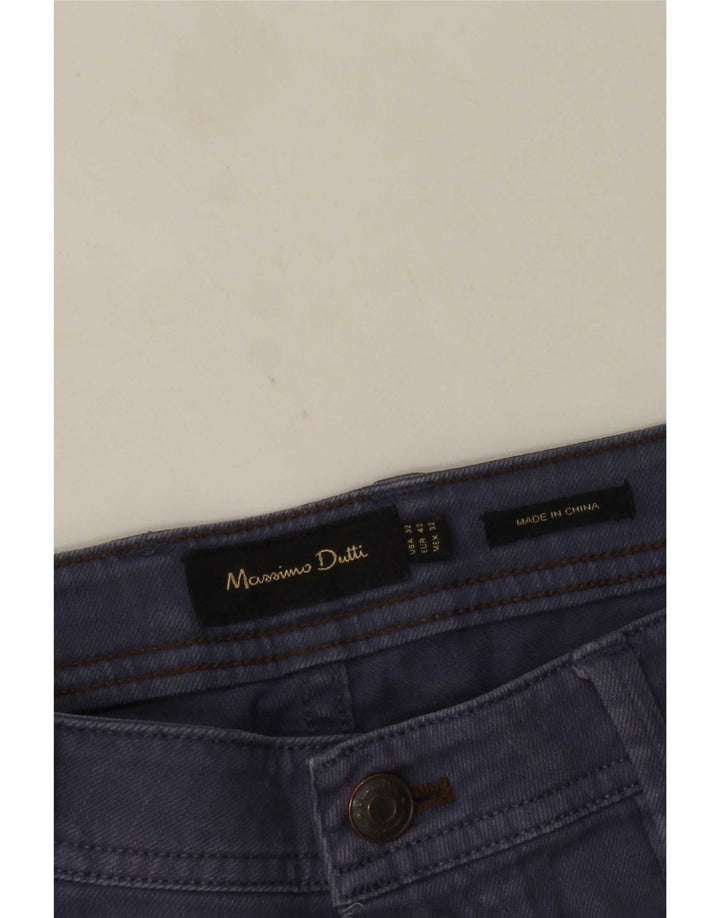 Massimo Dutti Herren Straight Jeans EU 42 Large W32 L30 Marineblau