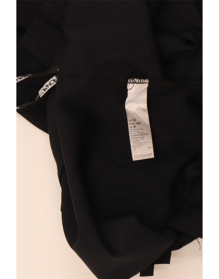 Topshop Damen Pegged Chino Shorts UK 12 Medium W30 Schwarz Polyester