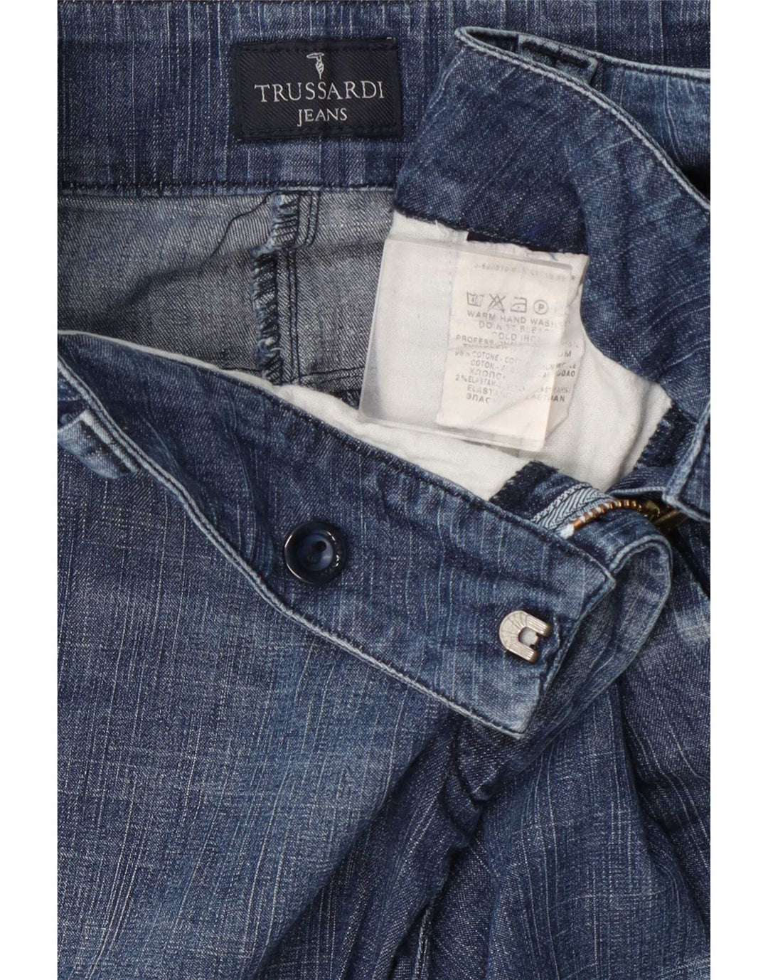 Trussardi Damen-Loose-Jeans W30 L31 Blaue Baumwolle