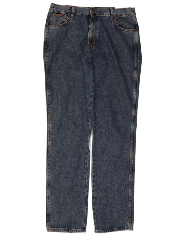 Wrangler Herren Texas Straight Jeans W34 L34 Blaue Baumwolle