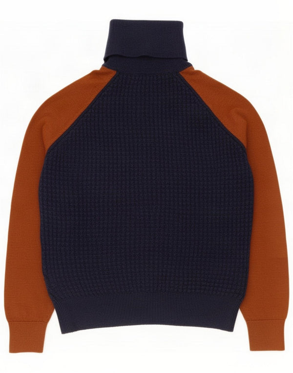 Cos Rollkragenpullover für Damen, Gr. 10, Größe S, Marineblau, Farbblock