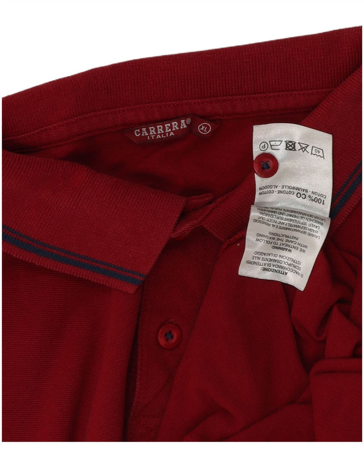 Carrera Herren Poloshirt XL Rot Baumwolle
