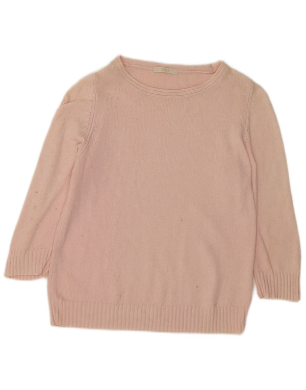Marks & Spencer Damen-Pullover mit 3/4-Ärmeln und U-Boot-Ausschnitt, Gr. 10, Größe S, Rosa