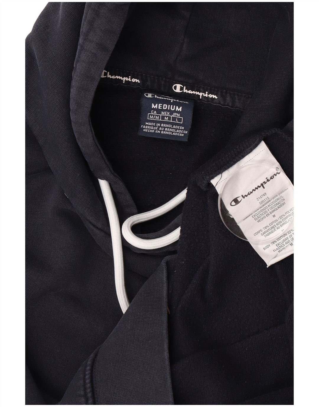 Champion Herren-Kapuzenpullover aus Baumwolle in mittlerem Marineblau