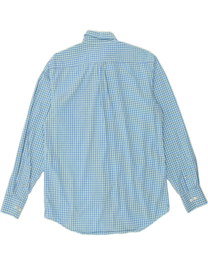 IZOD Mens Shirt Small Blue Gingham Cotton Vintage Izod and Second-Hand Izod from Messina Hembry 