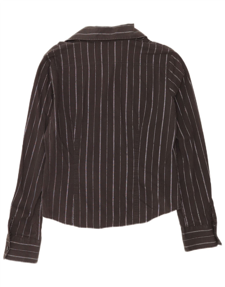 Benetton Damenhemd UK 16 Large Schwarz gestreift