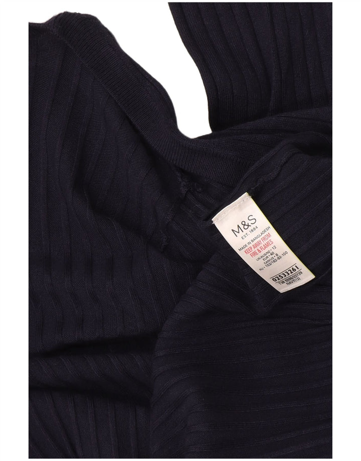 Marks & Spencer Damen Longline-Cardigan-Pullover UK 12 Medium Navy Blue