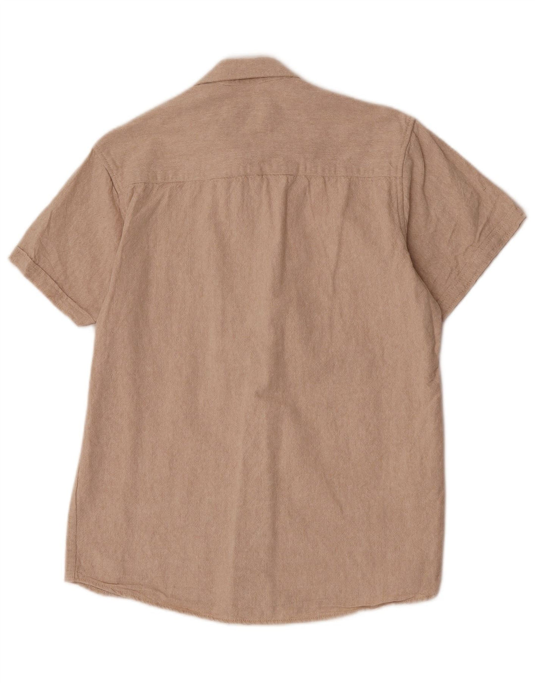 Wrangler Herren-Kurzarmhemd, groß, beige, Baumwolle