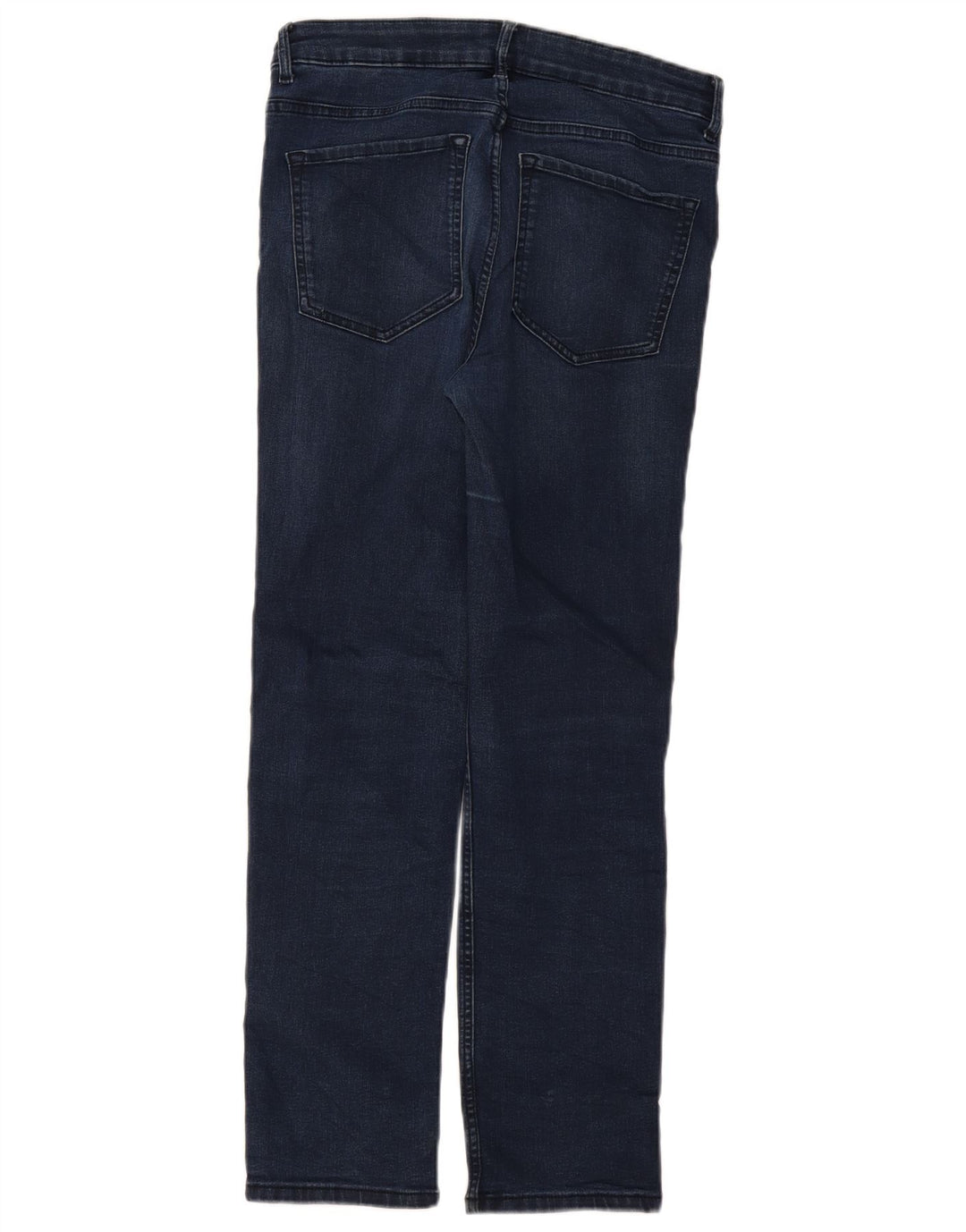 Marks & Spencer Damen Straight Jeans UK 12 Medium W30 L28 Marineblau