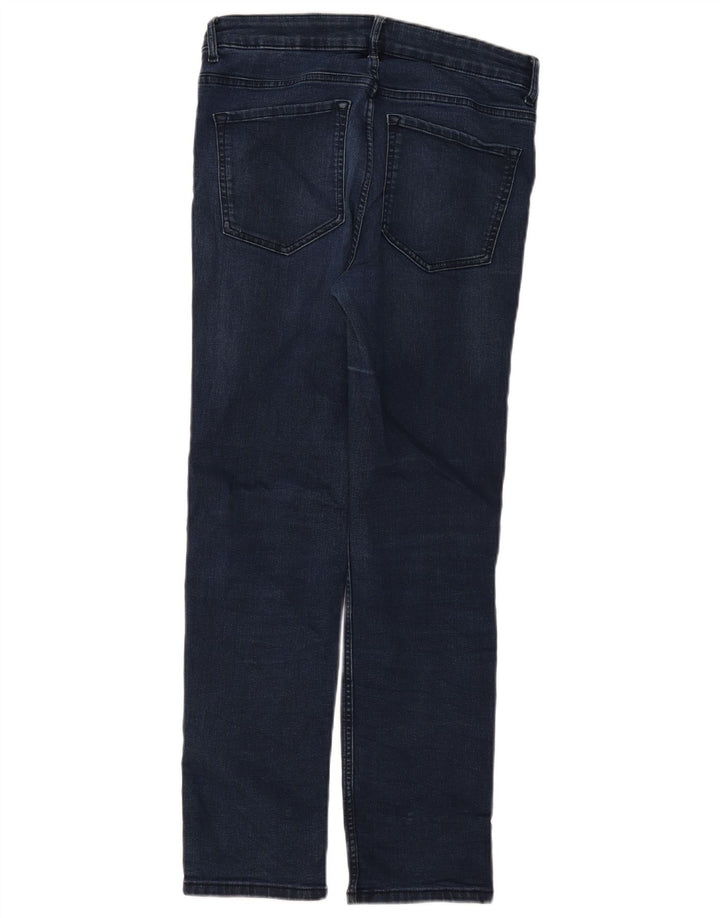 Marks & Spencer Damen Straight Jeans UK 12 Medium W30 L28 Marineblau