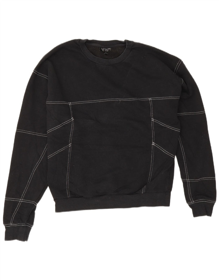 Topshop Damen-Sweatshirt in Übergröße, Größe S, Größe S, Schwarz, Baumwolle